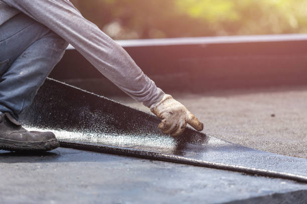 Professional Basement Waterproofing technician working in Shirley, IN